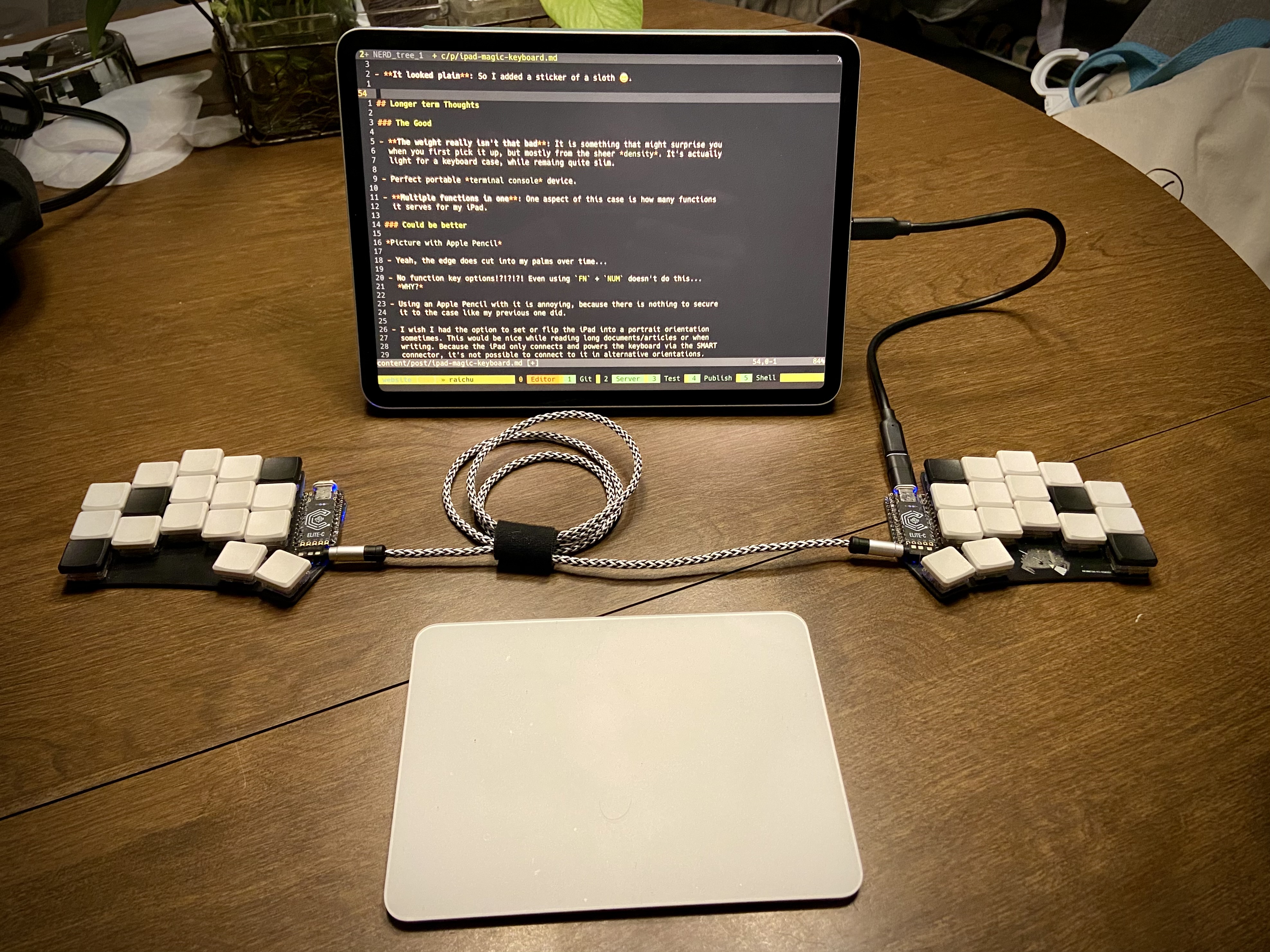 Keyboard and trackpad setup with old case