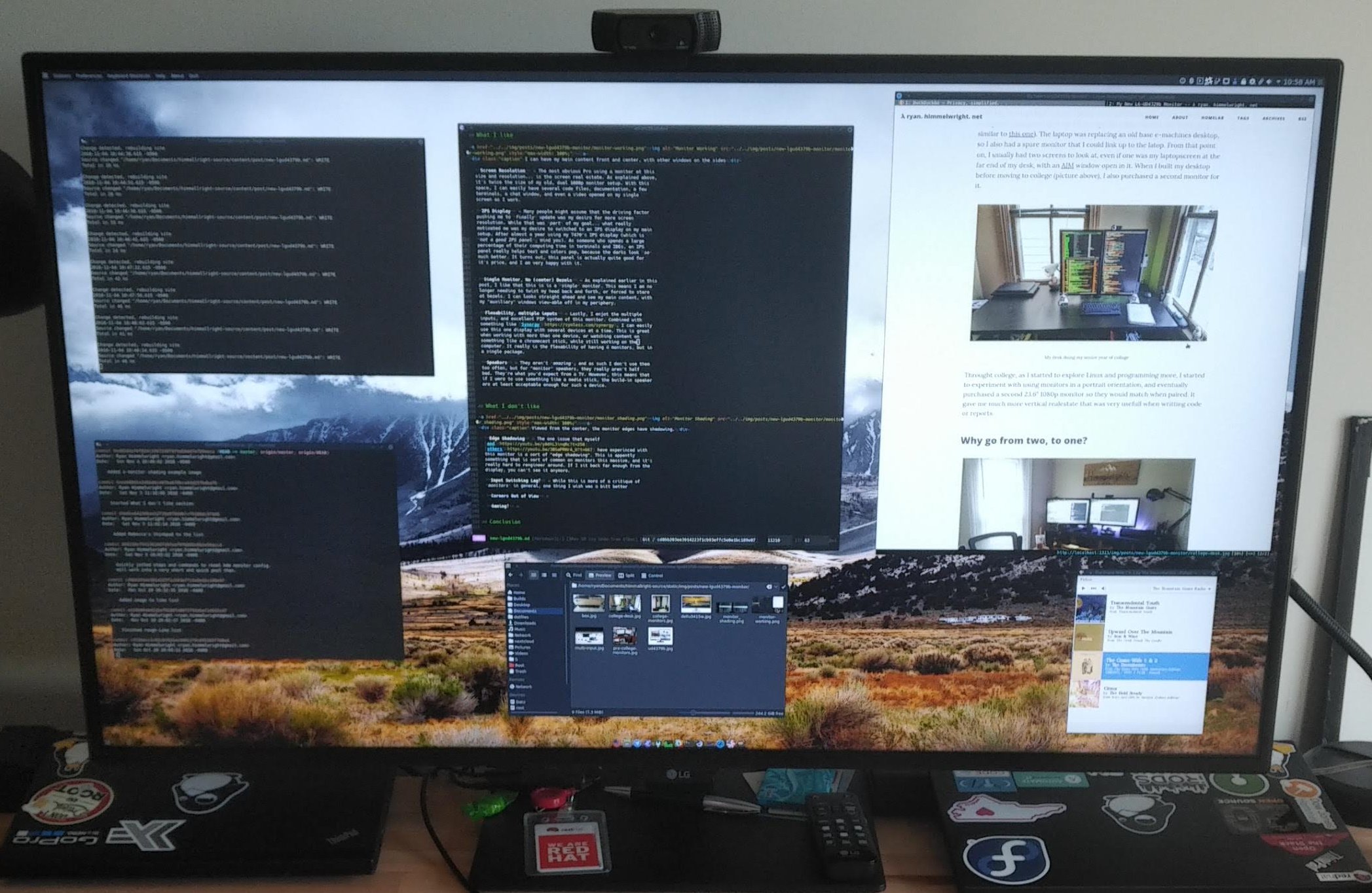 Filling up the monitor’s space