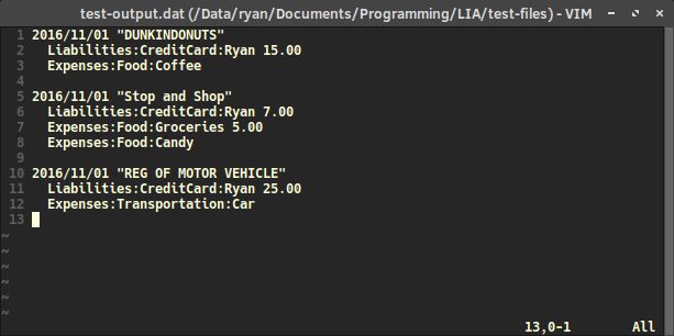 Example Ledger Journal File