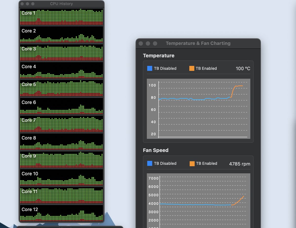 Importing photos, turbo boost made temps 100C