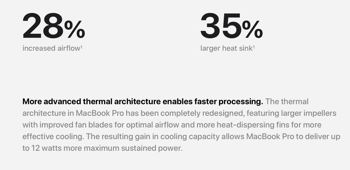 the mbp had better cooling