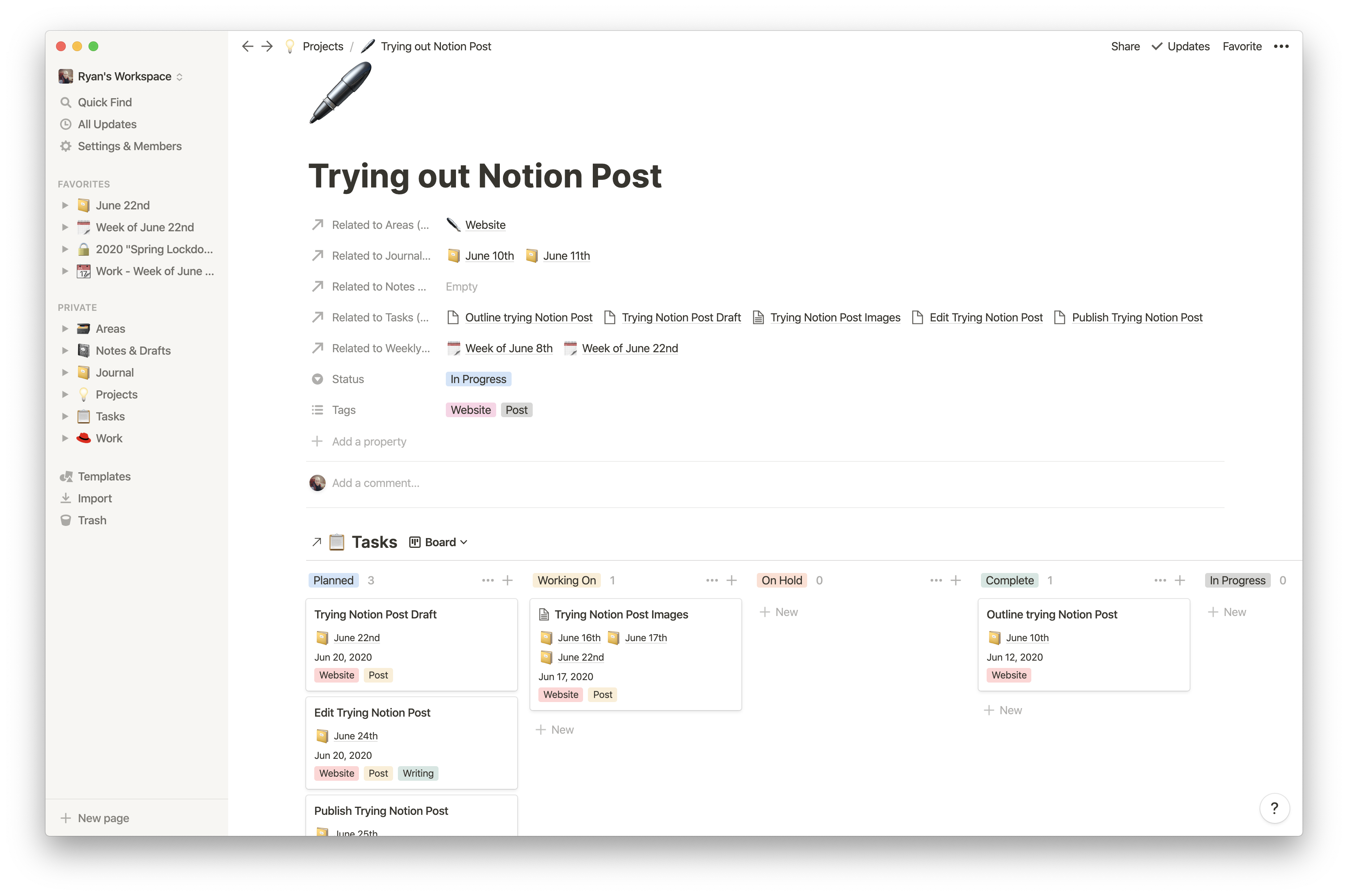 Notion in iOS