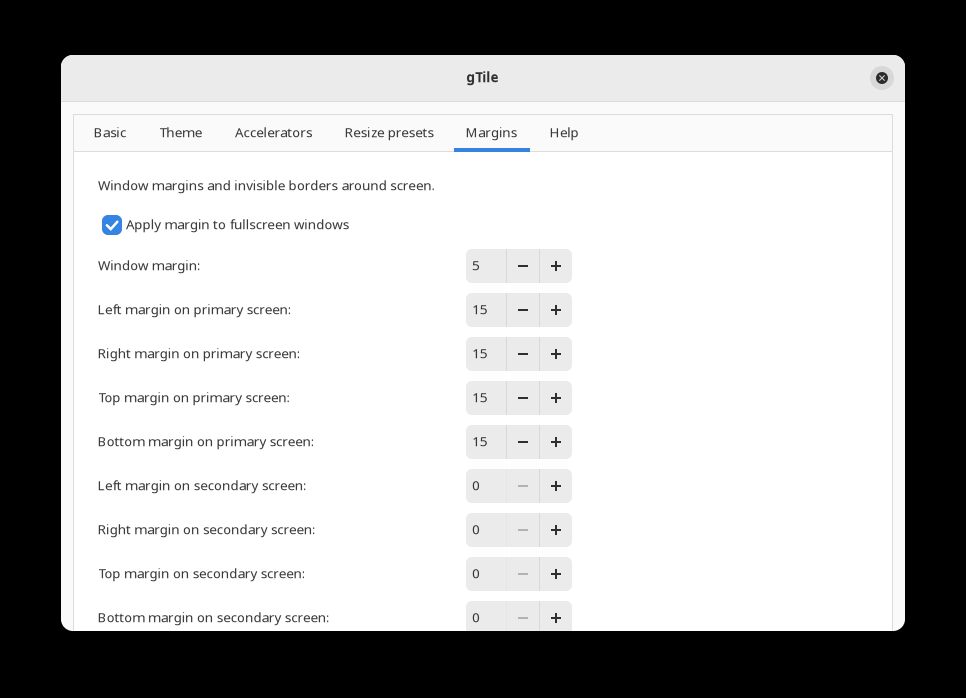 You can set margin gap